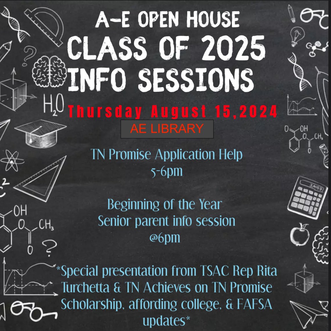 Join us this Thursday, August 15th for our Fall Open House! We will open with Dr. Speas at 5:30 in the main auditorium, followed by the Annual Title I meeting, and meet your student’s teachers! See attached flyers for more information and for the specific Senior events as well!