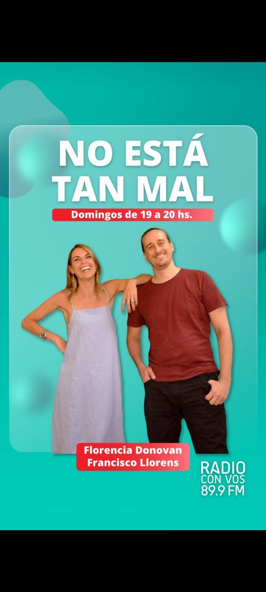 noestatanmalok's tweet photo. ¡Al aire en #NoEstaTanMal !
@flordonovanok y @franllorens
te acompañan con la mejor información hasta las 20 hs por @radioconvos899 https://t.co/qkvSRVaXcs