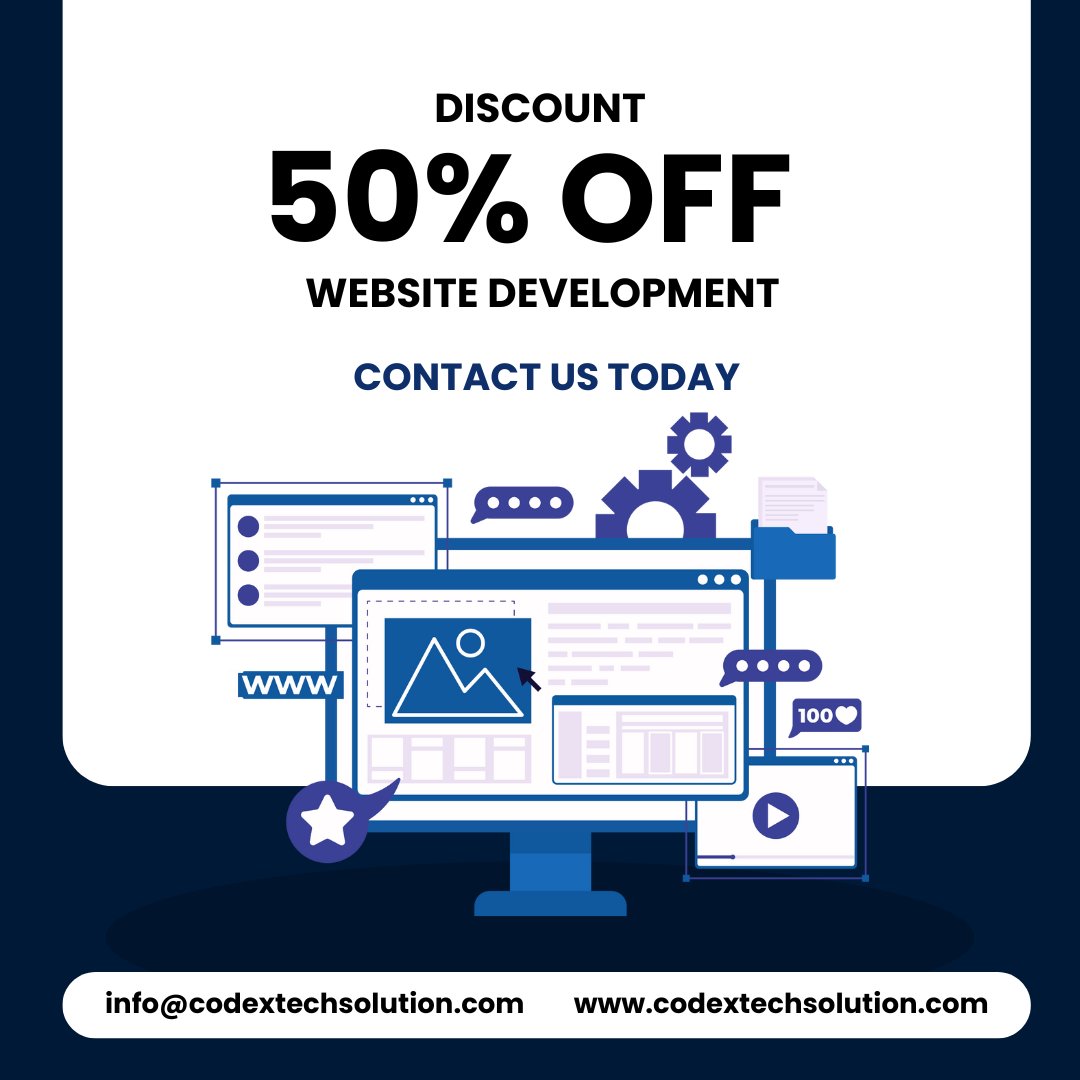 codextechsol's tweet image. 🚀 𝐋𝐢𝐦𝐢𝐭𝐞𝐝-𝐓𝐢𝐦𝐞 𝐎𝐟𝐟𝐞𝐫: 𝐆𝐞𝐭 𝐖𝐞𝐛𝐬𝐢𝐭𝐞 𝐃𝐞𝐯𝐞𝐥𝐨𝐩𝐞𝐝 𝐟𝐨𝐫 𝐉𝐮𝐬𝐭 $𝟒𝟎𝟎! 💻 𝐃𝐨𝐧'𝐭 𝐌𝐢𝐬𝐬 𝐎𝐮𝐭—𝐎𝐟𝐟𝐞𝐫 𝐄𝐧𝐝𝐬 𝐒𝐨𝐨𝐧!

#website #websitedevelopment #graphicdesigning #digitalmarketing #techcompany #techagency #codextechsolution