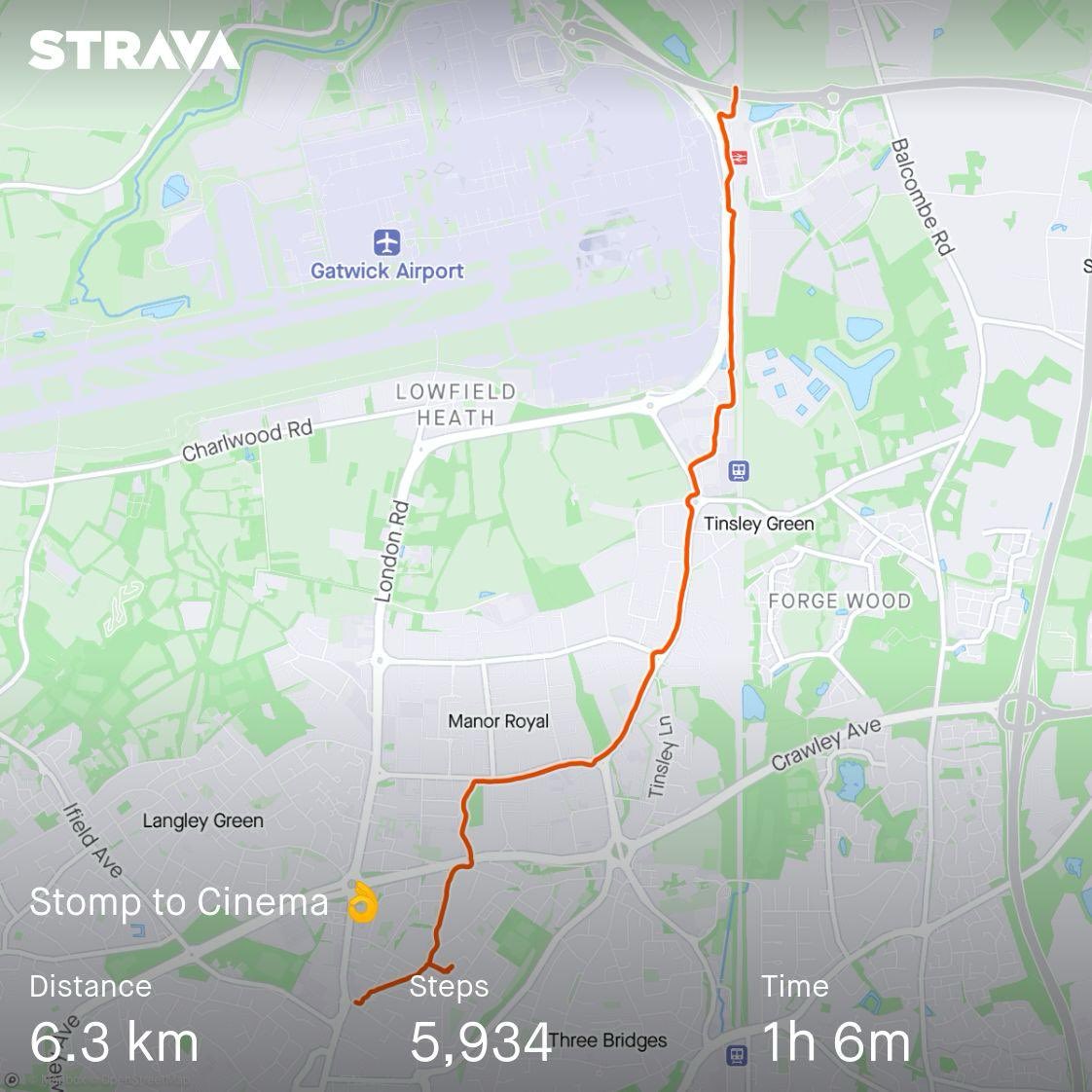 Spatchmo's tweet photo. Took an evening stroll to the Cinema to see Twisters, the walk was lovely, the film was enjoyable and I got a lift back to Horley and walked the last mile just to add a little more to the burn 👌
https://t.co/7uXRolG5ZN https://t.co/7RVio18Xeb