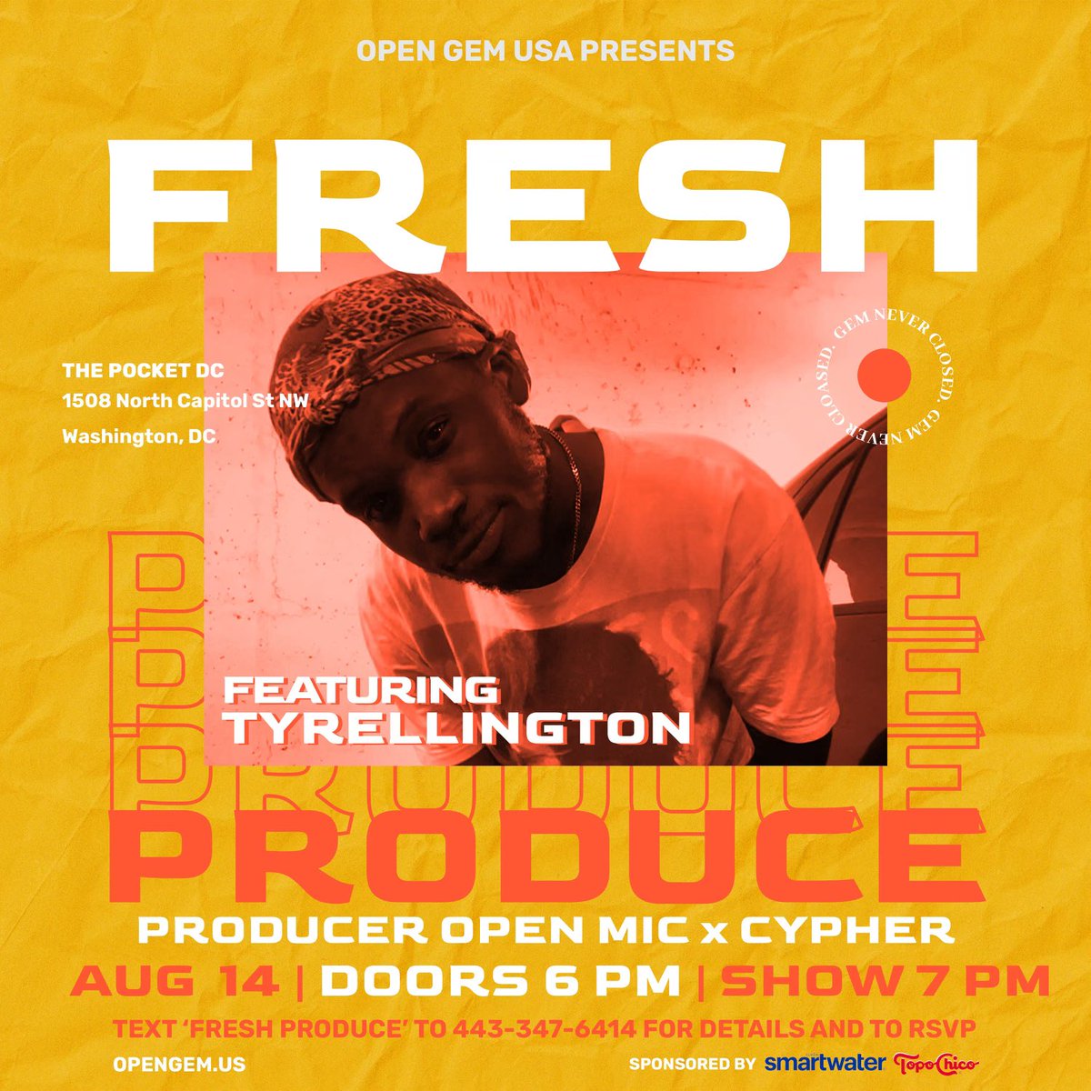 What yall doing Wednesday ?? 

Pull up to the pocket dc And show the producers some love !!! 

Shout out to <a href="/OpenGEMUSA/">Open Gem USA</a> <a href="/NatureBoiMusic/">ANTONIO</a>  <a href="/theEVRYDYWKND/">theEverydayWeekend</a> 

I got a feature spot !! I’ll be previewing some new vibes, playing some good beats and popping my shit all in between 💪🏾💯