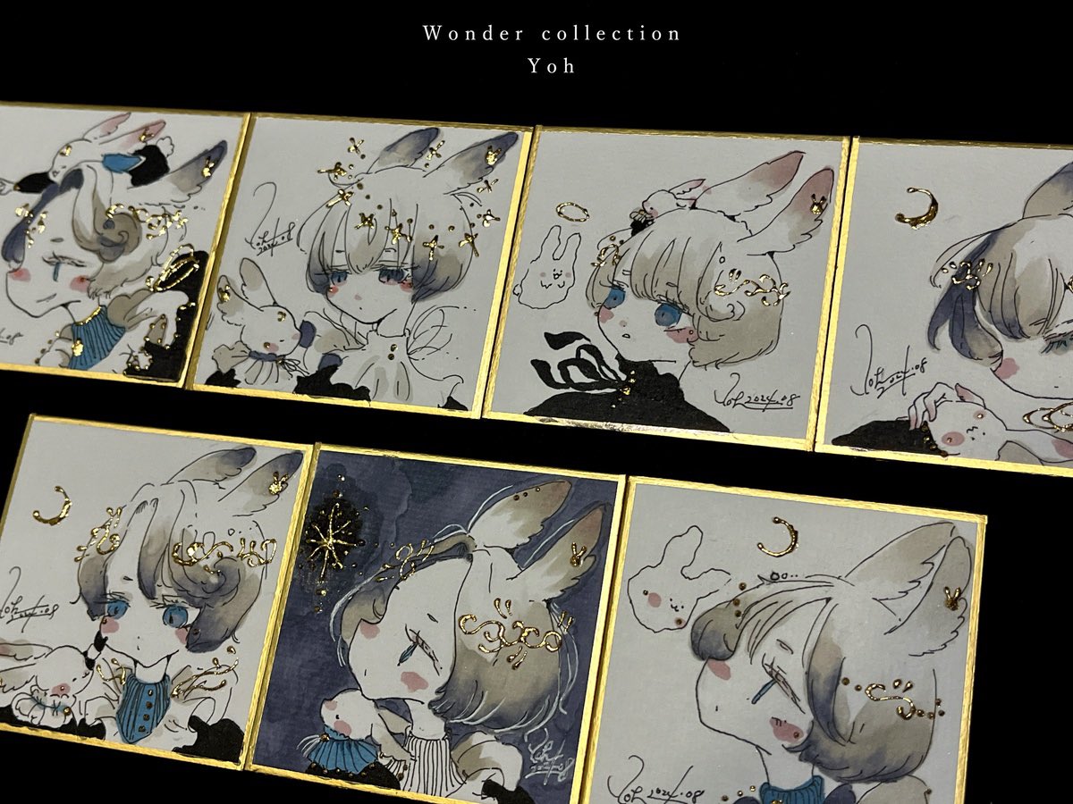 ♢【原画】ミニ色紙7点 