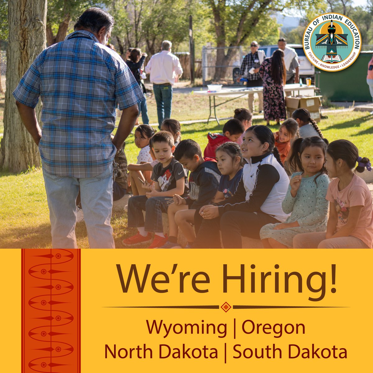 BureauIndianEdu's tweet image. 🎉 Join our team! 🎉  
If you're dedicated to education and want to contribute to the growth and success of Indigenous students, apply now!  

➡️ usajobs.gov/Search/Results…
#NativeEd