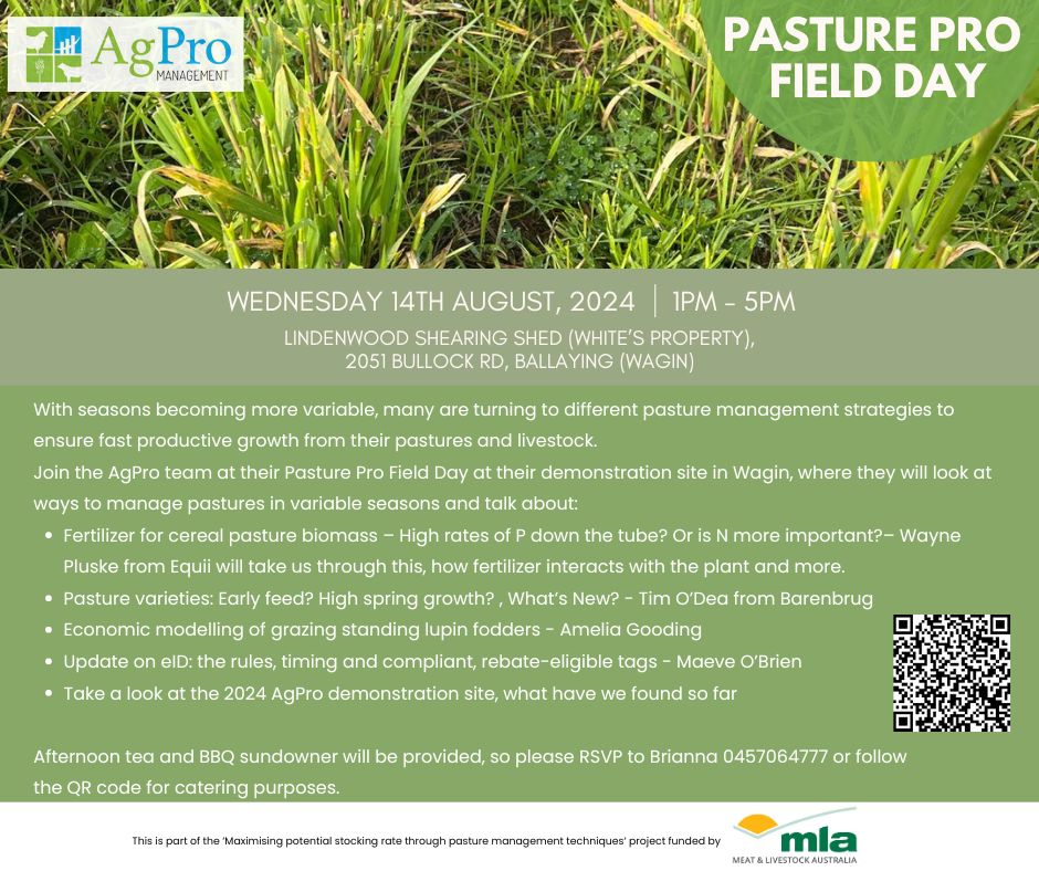 Only 2 days until our Pasture Pro Field Day! Join us for an afternoon of pasture management strategies in variable seasons. Including the impact of fertiliser on pasture biomass - which is more important P or N with Wayne Pluske from Equii. REGISTER NOW surveymonkey.com/r/LW6FF2Q