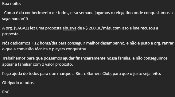 🚨 Peço que nos ajudem a fazer chegar na <a href="/RiotGamesBrasil/">Riot Games Brasil</a>, <a href="/GamersClubVAL/">Gamers Club VALORANT</a> e <a href="/VALORANTBrasil/">VALORANT // BRASIL</a> 
RT RT Please