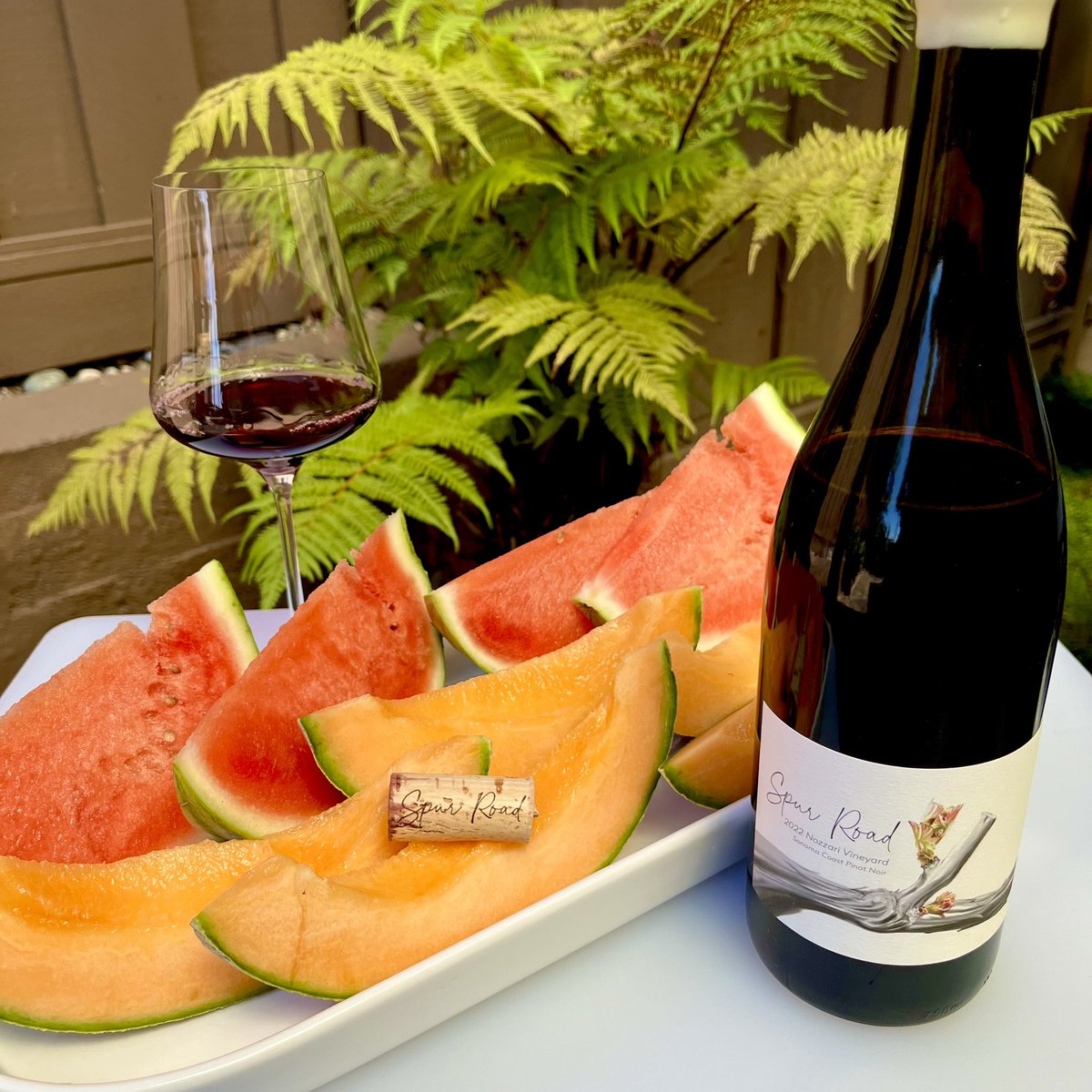 Dave Razzari (@_drazzari) on Twitter photo #NationalMelonDay with this Spur Road pinot noir from Sebastopol Hills. This one displays aromas of raspberry, black tea and leather with a palette showing black cherry, cola and cinnamon notes. This is a good one! <a href="/jflorez/">Joe Florez</a> <a href="/rr_pirate/">Thomas Hughes</a> <a href="/AskRobY/">Rob</a> <a href="/Kerryloves2trvl/">Kerry</a> <a href="/grapelive/">Kerry Winslow</a> #NationalMelonDay with this Spur Road pinot noir from Sebastopol Hills. This one displays aromas of raspberry, black tea and leather with a palette showing black cherry, cola and cinnamon notes. This is a good one! <a href="/jflorez/">Joe Florez</a> <a href="/rr_pirate/">Thomas Hughes</a> <a href="/AskRobY/">Rob</a> <a href="/Kerryloves2trvl/">Kerry</a> <a href="/grapelive/">Kerry Winslow</a>