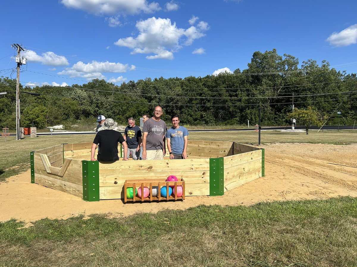 scoutershanny's tweet image. Excited to share that Ben from Troop 347 here in Tontogany has chosen to due his Eagle project at Centennial Park.   Ben built a Gaga Ball Pit, which will get plenty of use.  Thanks Ben for all your efforts and letting our Village benefit from your project.