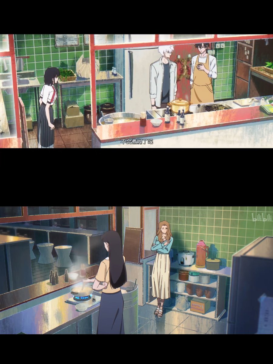 Npt2255's tweet photo. Cheng Xiaoshi cooking in Noodle Ladies' kitchen☺️. From the stove ad. #linkclick #时光代理人 #SGDLR https://t.co/N9oLXtfaGY