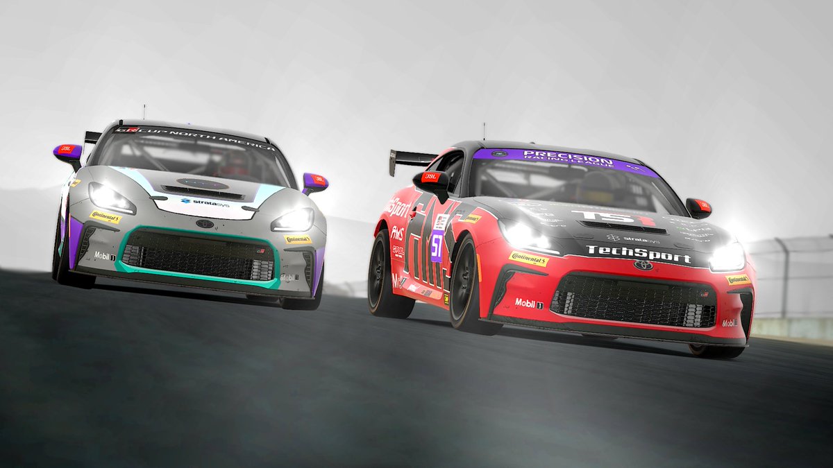 Alien_MSports's tweet photo. Only 2 more races in each @PrecisionRL series for our TechSport guys!

@Jake_Kummings picked up a hard fought podium at Road America in the GT3s, while @BrettAGardner got back to his winning ways in the GR86s at Laguna Seca

Brett leads both driver's standings still, let's go! https://t.co/vcHkpuYdHG