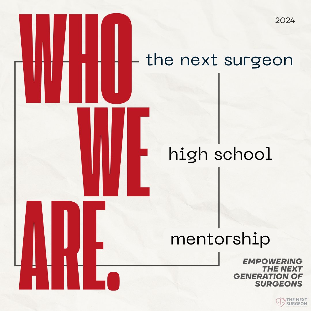 thenextsurgeon's tweet photo. Welcome to The Next Surgeon Program!

We're a program that was founded to empower Black &amp; Indigenous ( BIPOC ) youth to pursue a career in medicine.

We’re here to guide, mentor and support you with a blend of professional expertise. 

Because we belive that you can do it too. https://t.co/BBJqwJxJRd