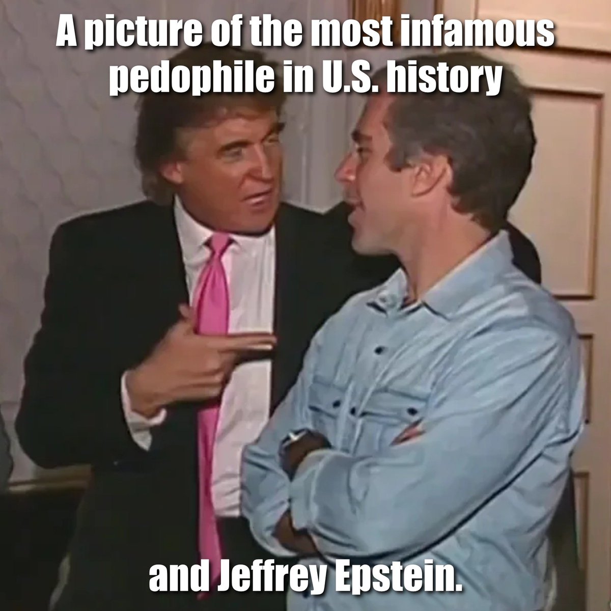 What do you notice about Donald Trump's friend?
#TrumpIsDone #TrumpIsNotFitToBePresident