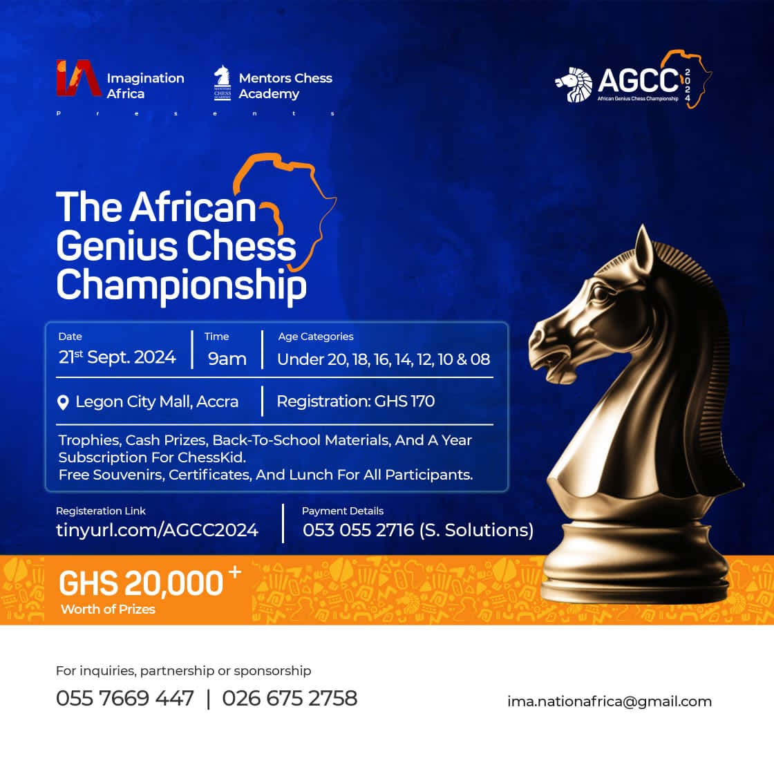 im_nationafrica's tweet photo. Battle of wits alert! Join The African Genius Championship on Sept 21st at Legon City Mall, Accra. Register now https://t.co/1HgiQnP0Os and compete! @topchocogh @IndomieGhana @Y1079FM @pizzamanghana @asaaseradio995 @ghanachess @Legonmall https://t.co/psxGLAWudY