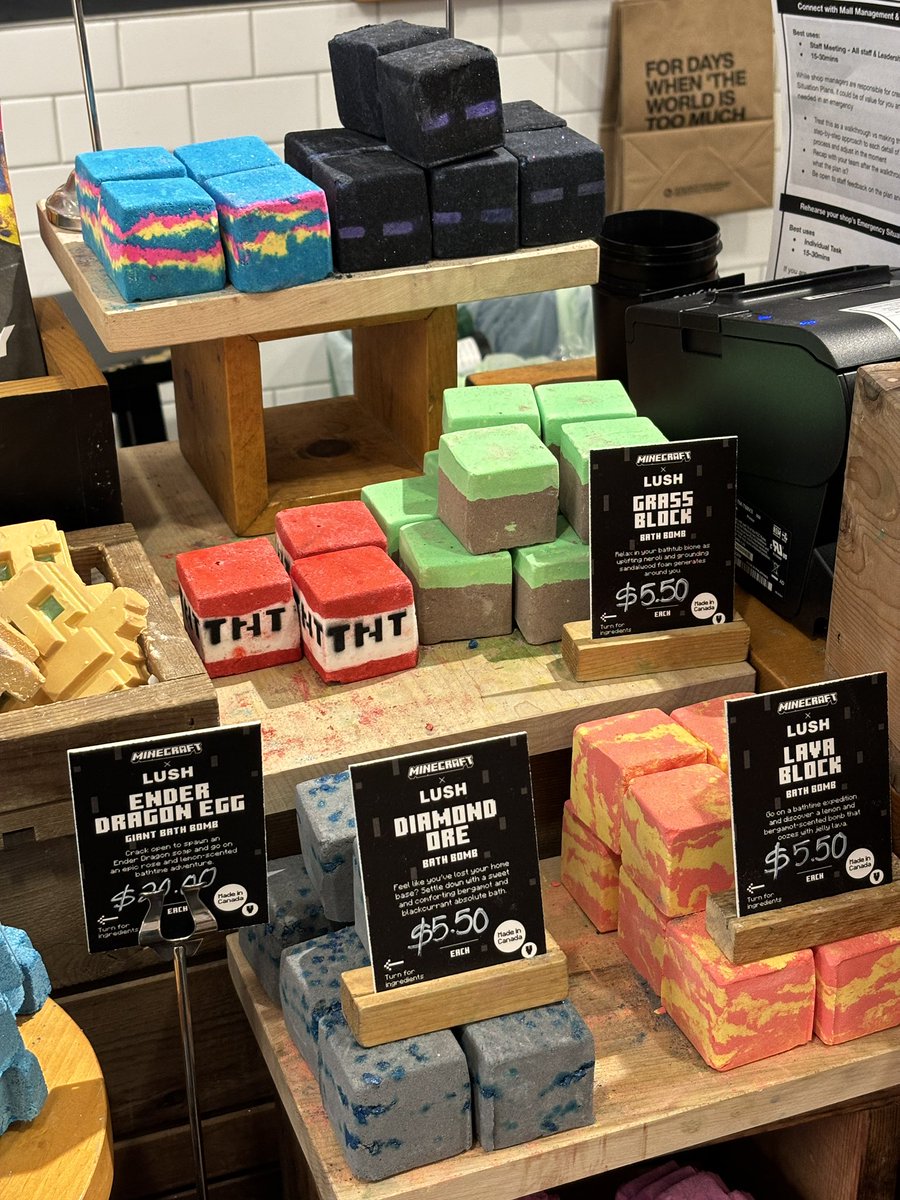 the lush x minecraft collab is so cute