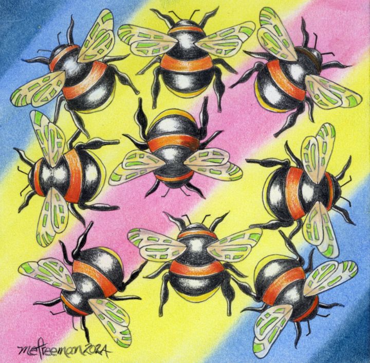 MichaelEFreema9's tweet photo. Art of the Day: "Colony of Bumblebees". Buy at: https://t.co/jSiuBnVaYX https://t.co/QaatScqkte