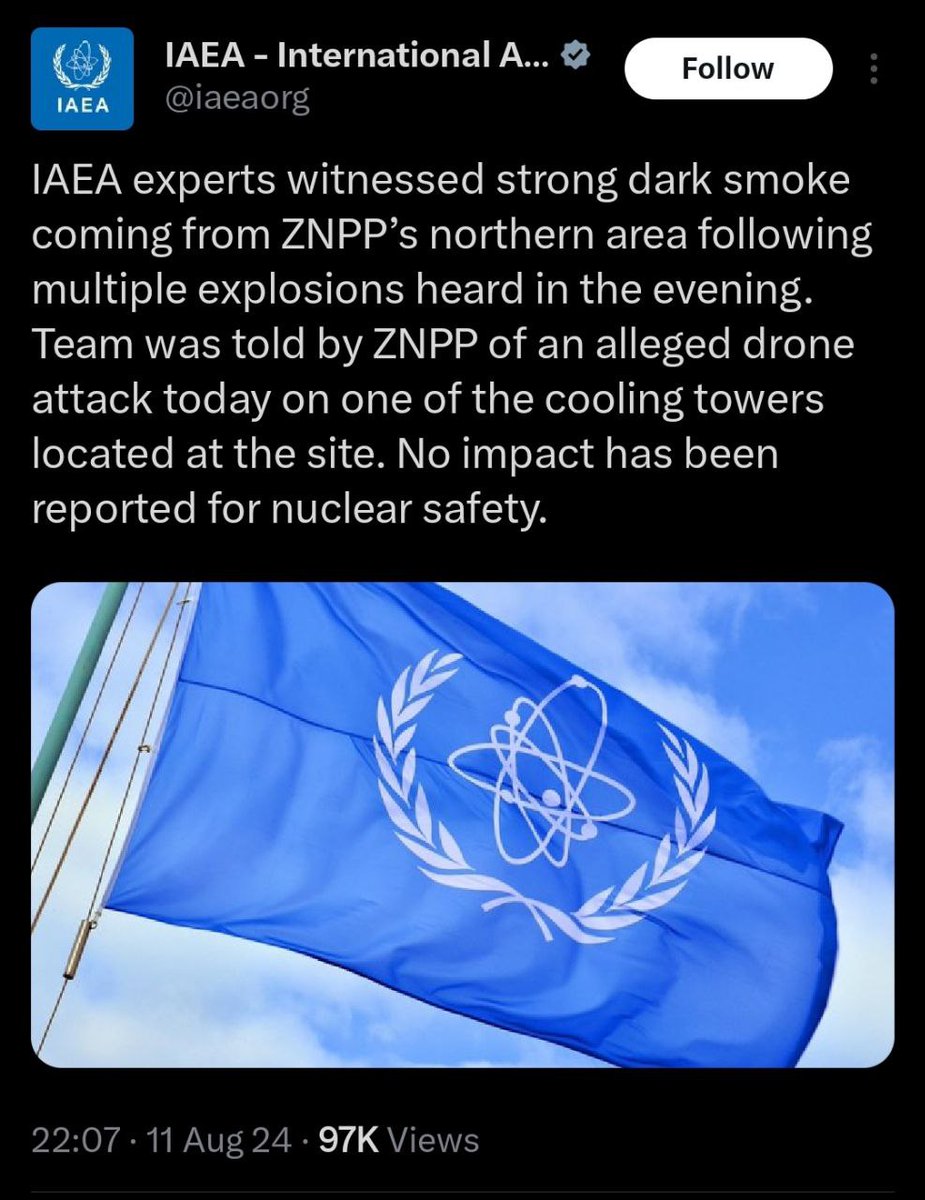 BowesChay's tweet photo. There are 4 Nuclear Power Plants in Ukraine. 

Russia only controls one of them. 

Zelensky and his delusionist cabal is now trying to tell us that Russia is bombing itself,  at the single Nuclear site it controls, when it could easily vaporise the ones it doesn't? 

Pathetic. https://t.co/c89fTf9RtS