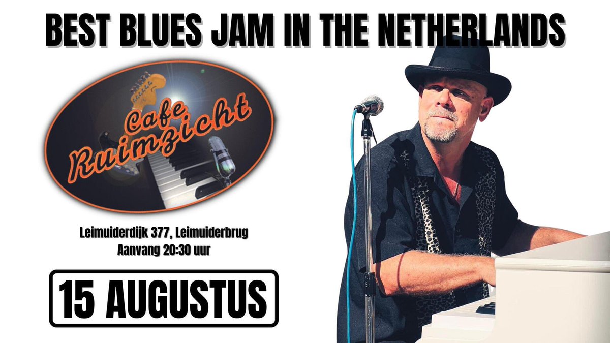 This Thursday at Café Ruimzicht aka Red Kees Cafe, Leimuiderbrug. With Ab Hansen on bass, Boris Weijers on drums and Maureen Natzijl on baritonsax. Be there!