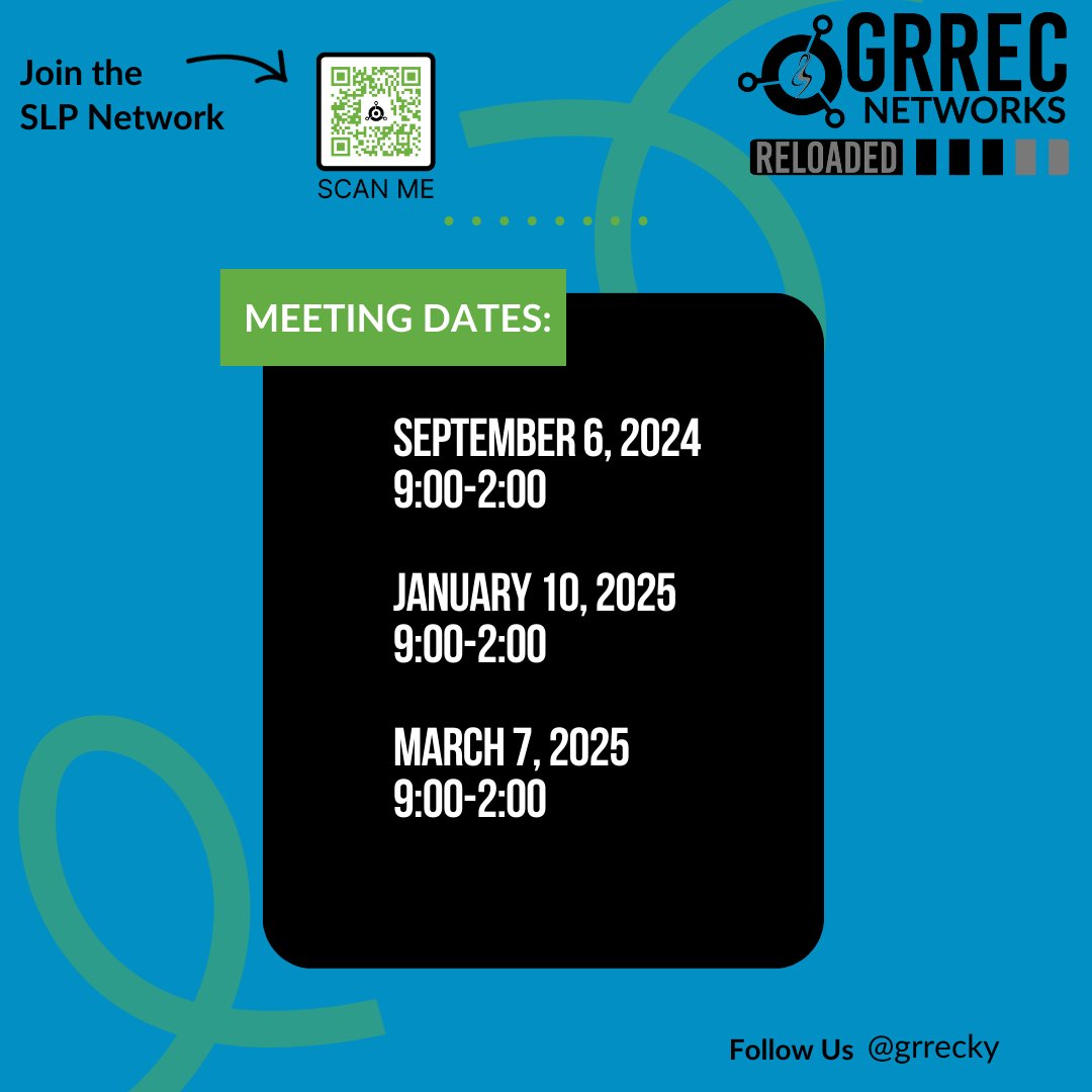 GRRECKY's tweet photo. Meet Your Network Leader.
Introducing Lauren Budziak, Assistive Technology and Communication Disorders Consultant at GRREC, as the SLP Network Leader.
Join the SLP Network to connect with dedicated professionals like Lauren.
๐๐ผ https://t.co/cUCrRbpHoT ๐๐ผ
.
#GRRECKY #SLPNetwork https://t.co/5RXaRokQSD