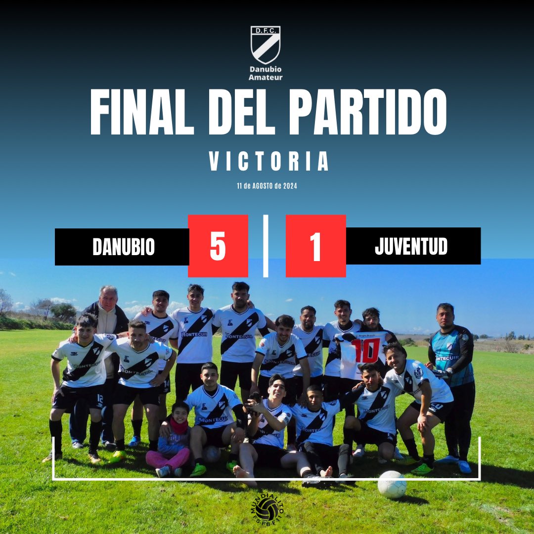 Victoria! 
Resultado 5-1.
Lindo resultado para seguir trabajando y lograr el objetivo. Seguimos enfocados, es parte de este grupo que va por más! 
Danubio sigue y sigue!