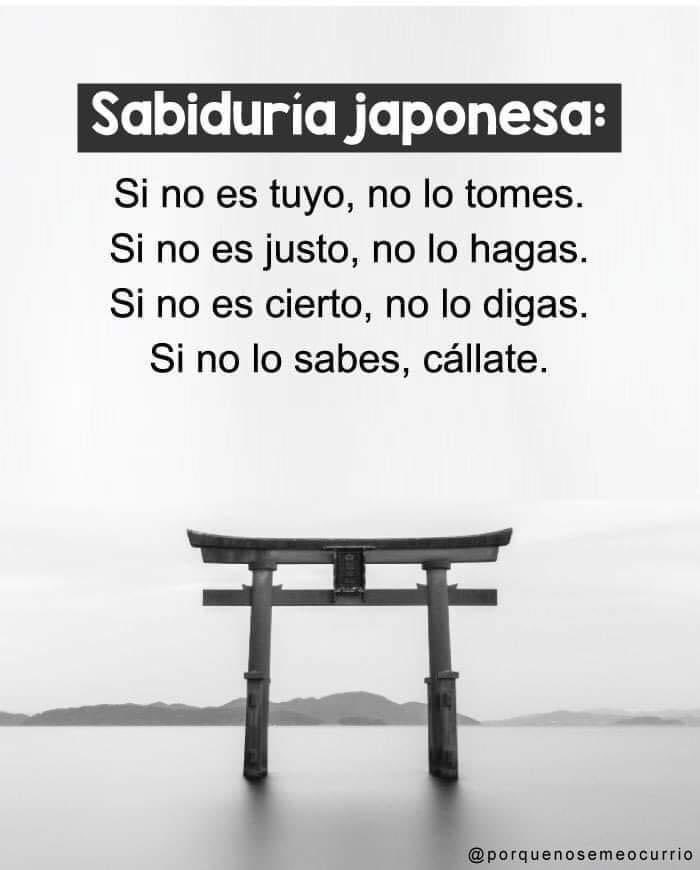 Sabiduría japonesa!