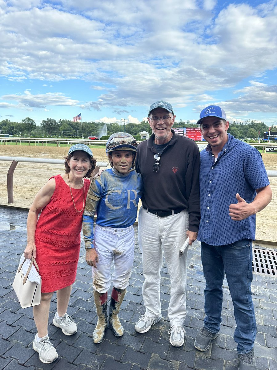 nodaracing (@nodaracing) on Twitter photo Our owners of Celeritas Racing Stables last celebrated in the winner’s circle with <a href="/jrosariojockey/">Joel Rosario</a> at the spa four years ago, they used to watch their winners from home, but today here they are with joel again. Congratulations!! #nyra Our owners of Celeritas Racing Stables last celebrated in the winner’s circle with <a href="/jrosariojockey/">Joel Rosario</a> at the spa four years ago, they used to watch their winners from home, but today here they are with joel again. Congratulations!! #nyra