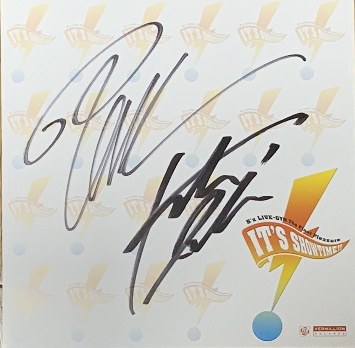 B'z サイン色紙 Pleasure 2003 IT'S SHOWTIME B\'z サイン色紙