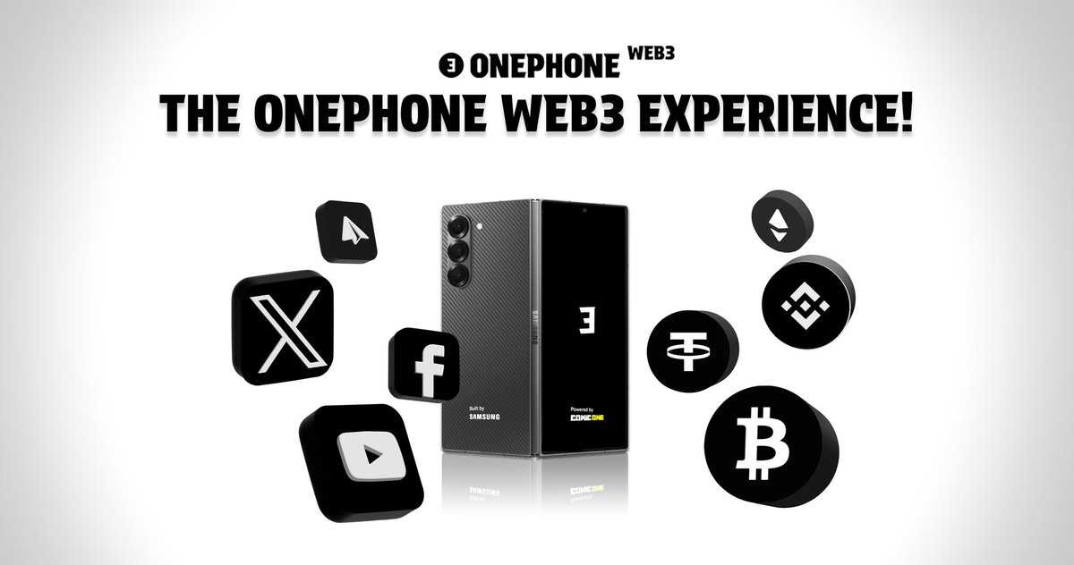 💥📢 Explore the #defi innovation behind the scintillating project of @OnePhoneWeb3

🔸Built by the solid team of <a href="/Samsung/">Samsung Electronics</a> and powered by <a href="/ComicOne_/">Comic One</a> onephone #web3‌‌ is the gateway 🛣️ to earning unlimited perks 💰

Experience the new era of #cryptocurrency phones with the most
1️⃣