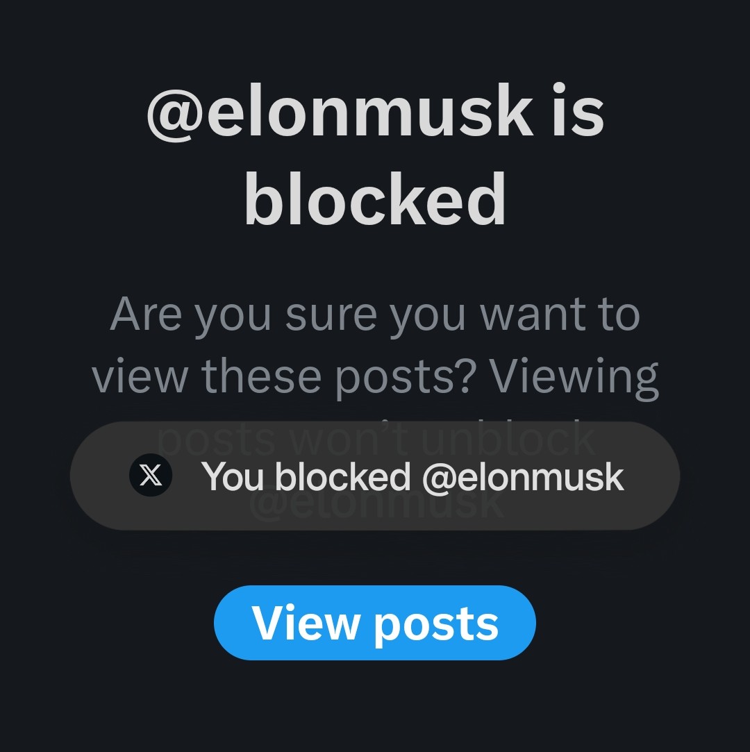 Bout time! 

#BlockElonMusk