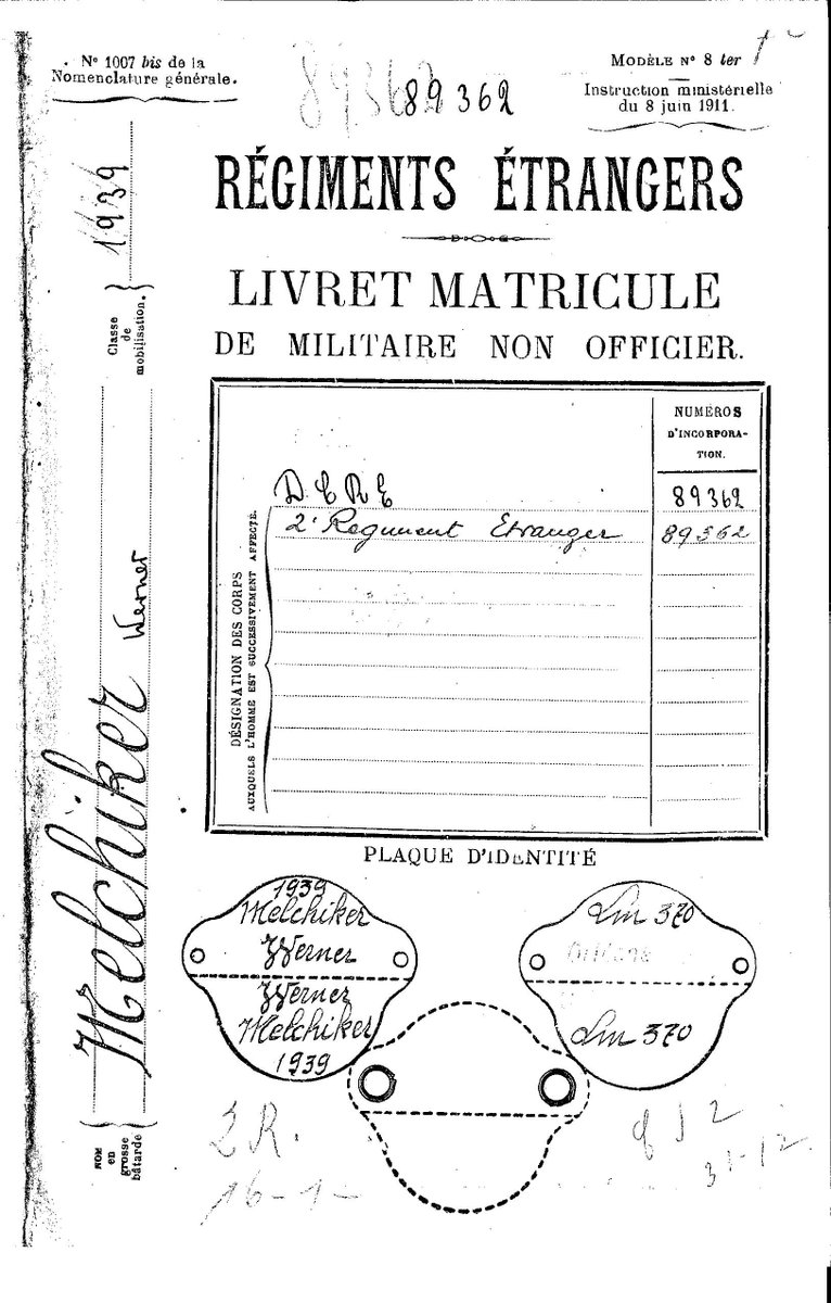 12 August 1910 | German Jew Werner Melchiker was born in Berlin. Despite being a former French Foreign Legionary, he was deported from Vernet-en-Arriège via Drancy to #Auschwitz where he arrived in a transport of 1 013 Jews on 6 September 1942. He did not survive.