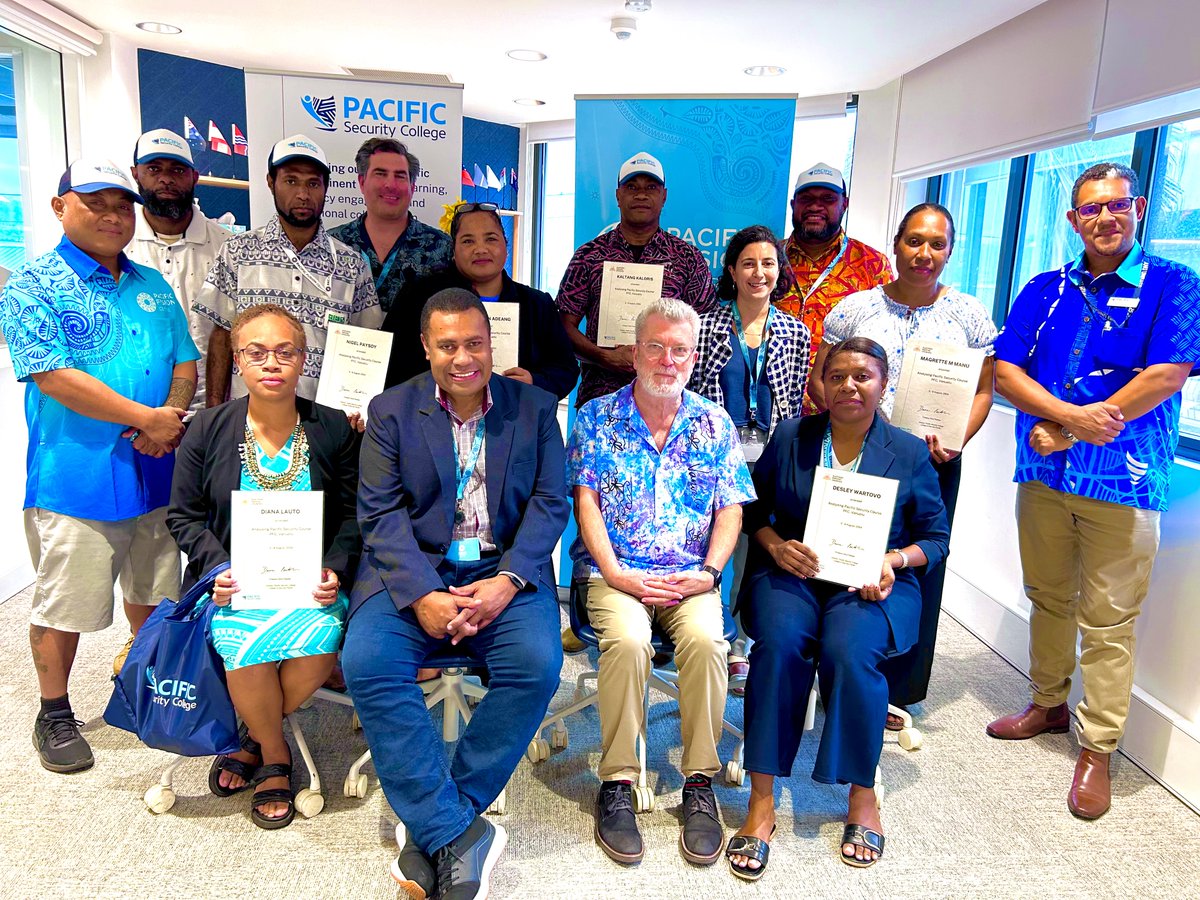 Our recent course in #Vanuatu has successfully concluded! A special thank you to all the participants for their engagement and commitment and to our fantastic team from the Pacific Security College who travel across the region to deliver these tailored courses!