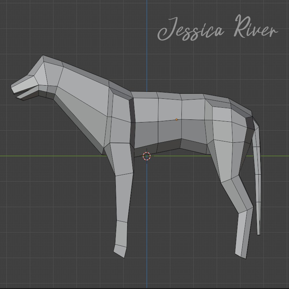 JessicaRiverMus's tweet photo. I am learning 3D modeling using Blender! Here is a mystical wolf I am working on for my first animated music video. They don't have a name yet. #3Dmodeling #3Dwolf #Blender https://t.co/WR1VCxDr6P