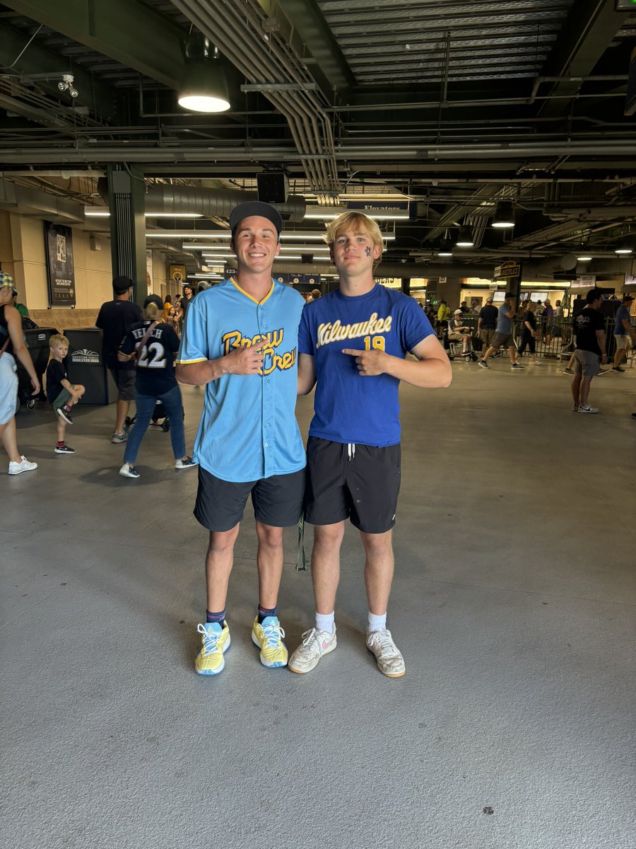 Got to see my teammate <a href="/SosigAnd/">Eli_schuster</a> 
at todays Brewers game!