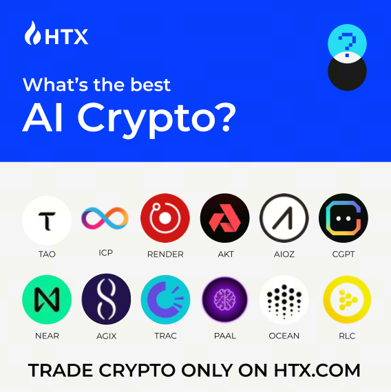 HTX_Global's tweet photo. What's the best AI Crypto? https://t.co/OIY54GJBZO