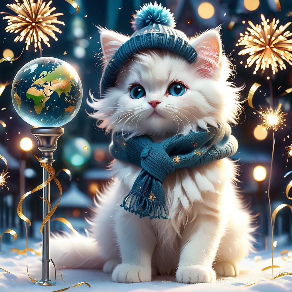 "Full body of a cute white fluffy kitten holding a sparkling gorgeous glass globe of the world..."

gencraft.ai/p/TV9o3A

#gencraft #socialai #aicreators #ai #art #aiart #AIGen #aiadventures #AIArtGallery #AIArtwork #stablediffusion