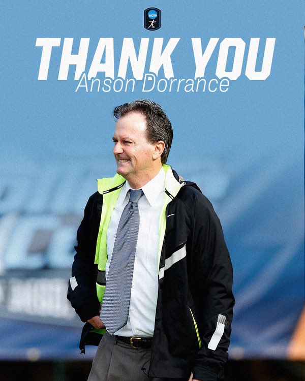 NCAASoccer's tweet photo. One of the most accomplished coaches in NCAA history &amp; an all-around legend of the game. 

Enjoy retirement, Coach. 💙

#NCAASoccer https://t.co/M9MVnJz9KO