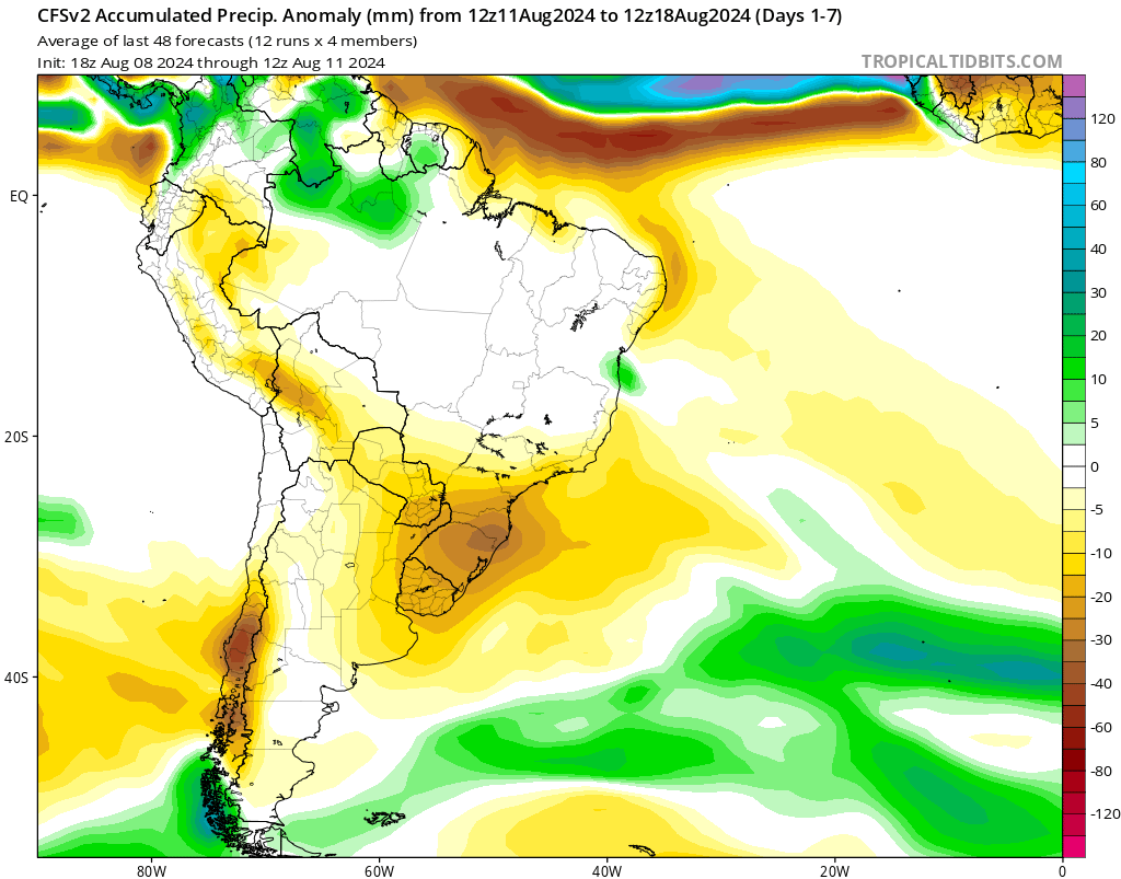 EdoWeatherman's tweet photo. Proyección resto de agosto.

Mañanas frescas y tardes agradables se proyectan desde Biobío al norte estos días, pero desde el jueves aumentará la nubosidad y bajarán las temperaturas, no descarte algunas gotas o chubascos en cordillera central el fin de semana interferiado.
Desde Araucanía al sur se proyectan precipitaciones desde mediados de semana, concentradas en la zona austral.

No hay que confiarse por estos días primaverales, la Oscilación Antártica sigue negativa y en algún punto esto va a ocasionar nuevos eventos de lluvia, ya sea en la última semana de agosto o durante la primavera.

Estaré actualizando de ser necesario.