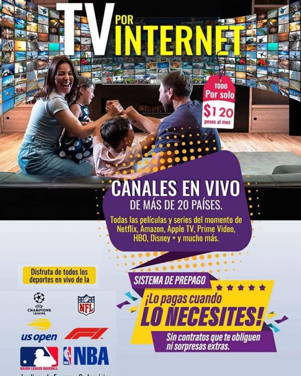 m4r4c4n4's tweet photo. Nos dedicamos a la activación del servicio de Televisión digital, Películas y Series.

Es un servicio prepago SIN CONTRATOS ni tiempos forzosos

*Requiere disponer con alguno de los siguientes dispositivos:
* SmartTV,  Roku, TV Box, Fire Stick, PC, Movil, iOs, Xbox, Chrome Cast. https://t.co/Gj6Qf7dOzv
