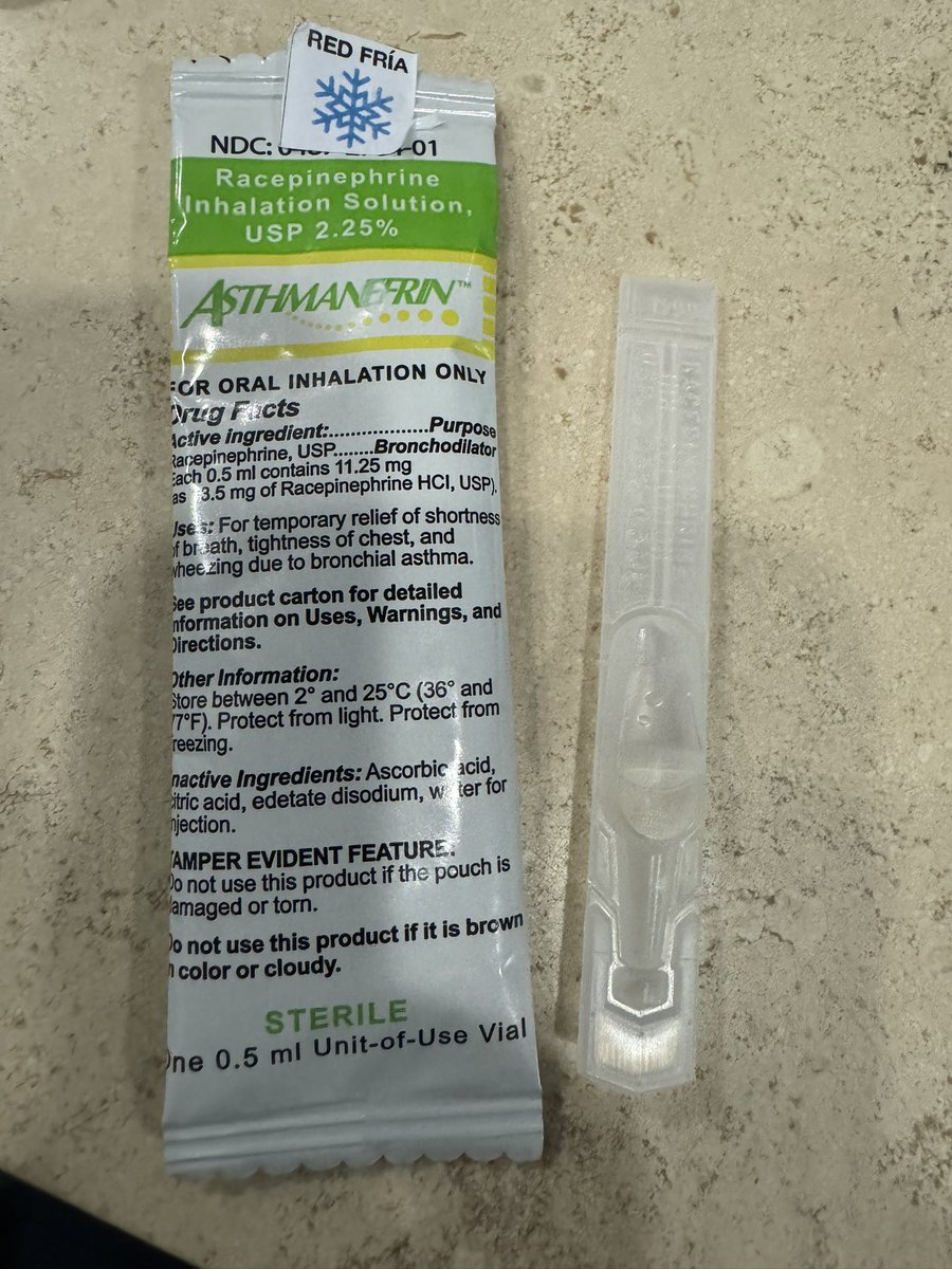 DailyUrgencias's tweet photo. Hoy en cosas que hay en la #priva
📍Epinefrina Racémica 
#CRUP #Laringotraqueítis 🫁💨 
#Asthmanefrin https://t.co/JphK7Adpi5