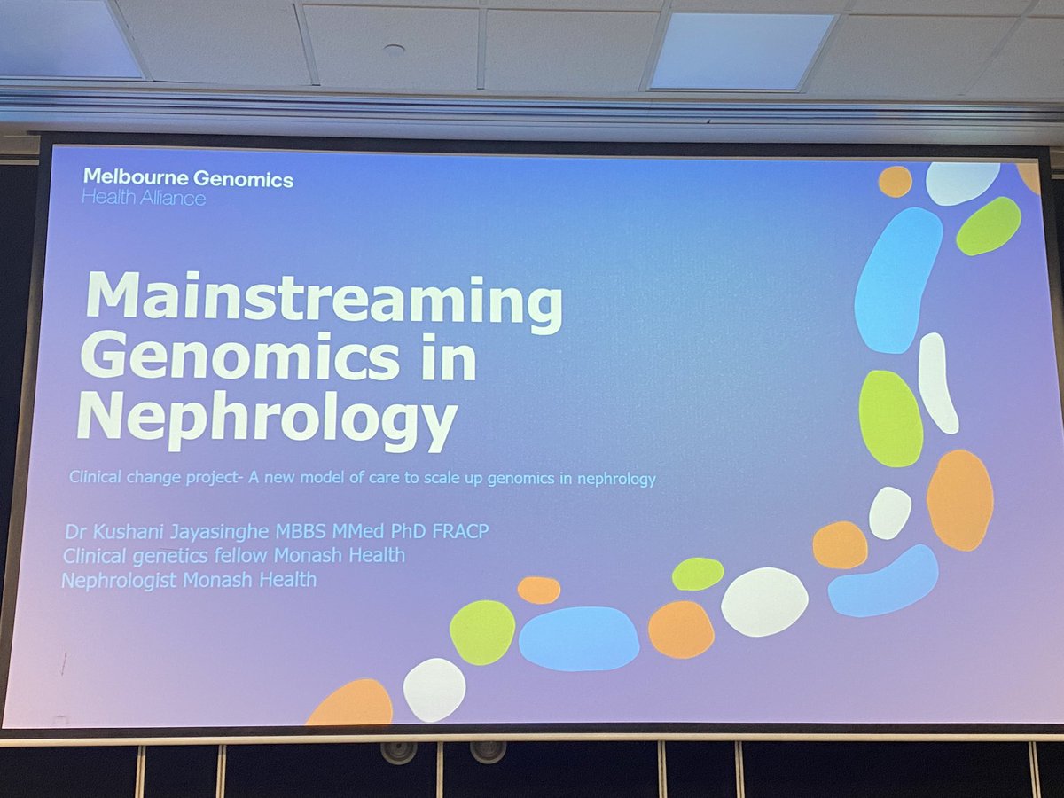 Prof Zornitza Stark (@zornitzas) on Twitter photo Next up in Hall B <a href="/kushjaya/">Kushani</a> and mainstreaming renal #genomics, fantastic suite of resources developed and uptake #implementation <a href="/MelbGenomics/">Melbourne Genomics Health Alliance</a> <a href="/KidneyCathy/">Cathy Quinlan #KidneyWk</a> <a href="/drstephbest/">Stephanie Best</a> <a href="/kidgenaustralia/">KidGen</a> Yay for #genomics champions! But no one size fits all! Next up in Hall B <a href="/kushjaya/">Kushani</a> and mainstreaming renal #genomics, fantastic suite of resources developed and uptake #implementation <a href="/MelbGenomics/">Melbourne Genomics Health Alliance</a> <a href="/KidneyCathy/">Cathy Quinlan #KidneyWk</a> <a href="/drstephbest/">Stephanie Best</a> <a href="/kidgenaustralia/">KidGen</a> Yay for #genomics champions! But no one size fits all!