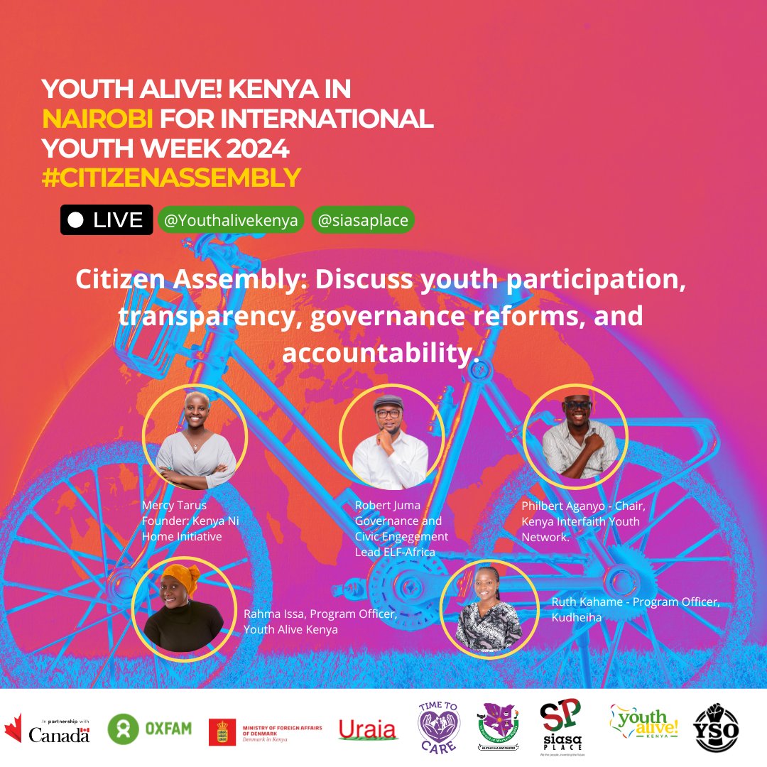 HAPPENING NOW! We're live at our Citizen Assembly, discussing youth participation, transparency, and governance reforms! Join us now on Twitter and YouTube to be part of the conversation. Stream here x.com/YouthAliveKeny…
#FromClickstoProgress #TimeToCare #MulikaKE