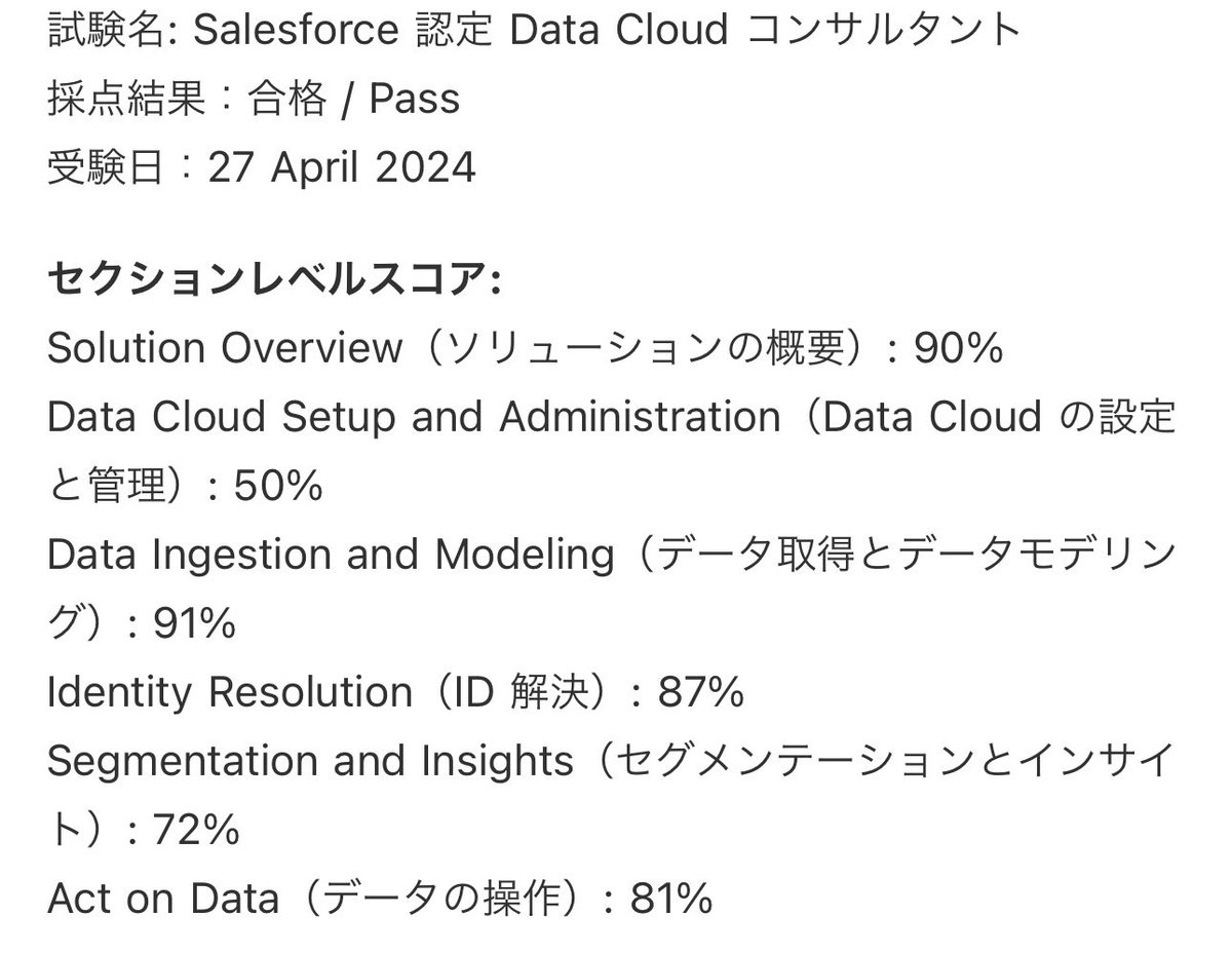 mondw15's tweet photo. 実は今年、こっそりData Cloud コンサルタントを取得していました！ https://t.co/RrGtxIhMH5