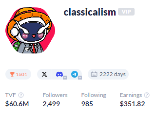 classicalism's tweet photo. เป๋าหลักใบแรกบน @MetaMask หลังจากใช้แต่ @myetherwallet มาตลอด

Active มา 2,222 วันพอดี

แจกค่า GAS นิดหน่อยบน @DeBankDeFi ใครมี ID ไปกดกันได้
https://t.co/p8cpuaYqTC

ส่วนใครยังไม่มีก็ควรมีนะ เพราะมัน Earn ได้เยอะกว่า Airdrop หลายตัวอีก ขนาดยังไม่ออกเหรียญ ออกเชนของตัวเอง 😁 https://t.co/1DlKOsA3D7