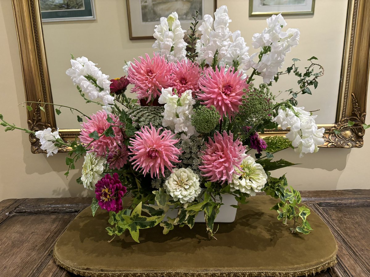 My niece gave me some zinnia plants, my sister-in-law gave me some dahlia tubers and I sowed a packet of white snapdragons to try to have a cutting patch this year because I was brassed off with supermarket flower prices. I haven’t got much variety but such an abundance. You try!