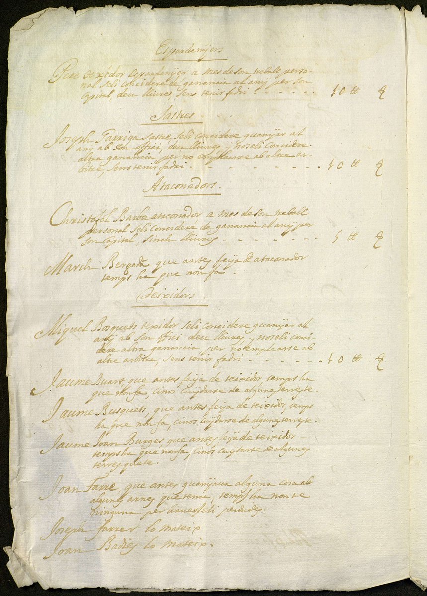 ahlleida's tweet image. #Guimerà ha celebrat la 39a edició del #mercatmedieval que commemora el privilegi de fira del rei Jaume el 1294
Segur que d’aquesta relació de persones de 1718 amb oficis i negocis hi ha qui tenia parada al mercat
#XAC #firesimercats #estiu #arxiusenlínia
@patrimonigencat