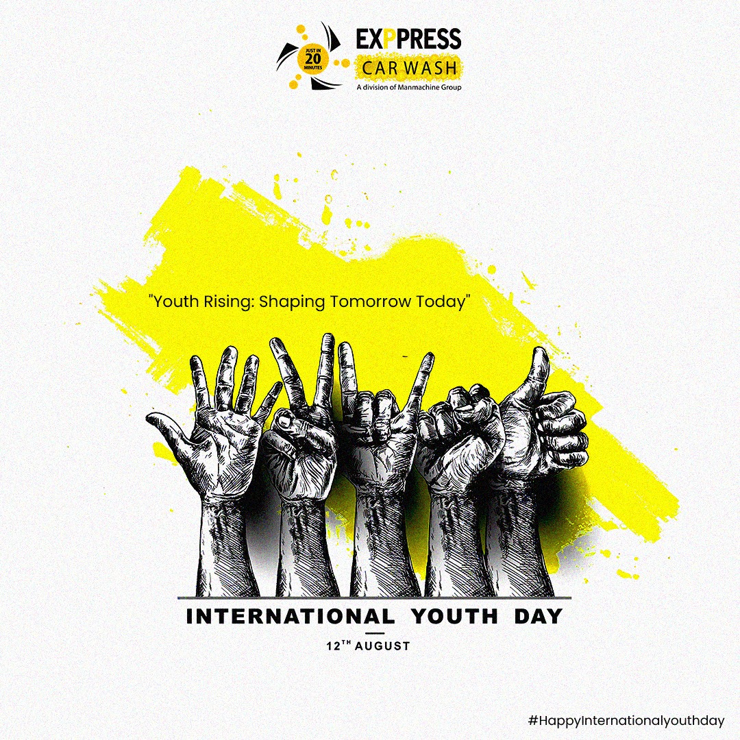 Exppressoffical's tweet photo. Celebrating International Youth Day 2024. Your passion and energy are driving positive change across the globe. To all the young minds out there, keep dreaming big and creating the future we all need. Cheers to a fantastic International Youth Day with Exppress Car Wash. https://t.co/ppJhfBwMgh