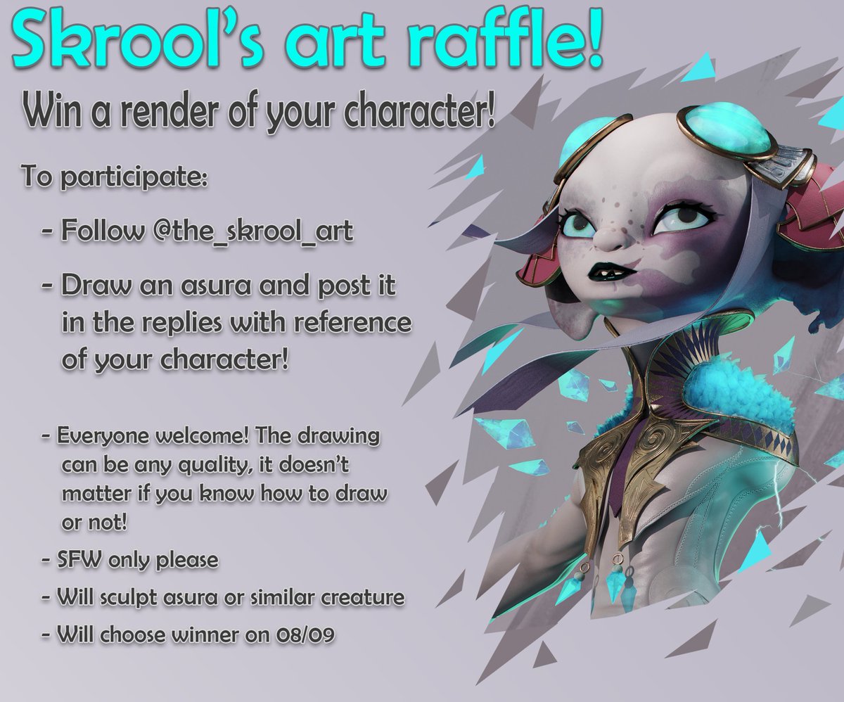 I'm announcing an art raffle!

And since raffles are an occasion to promote something we like, this one has a special rule:

To enter, you have draw a #gw2 asura! Yes, you! :D

Go on! Scribble something on paint! Express yourself! And more importantly, have fun!