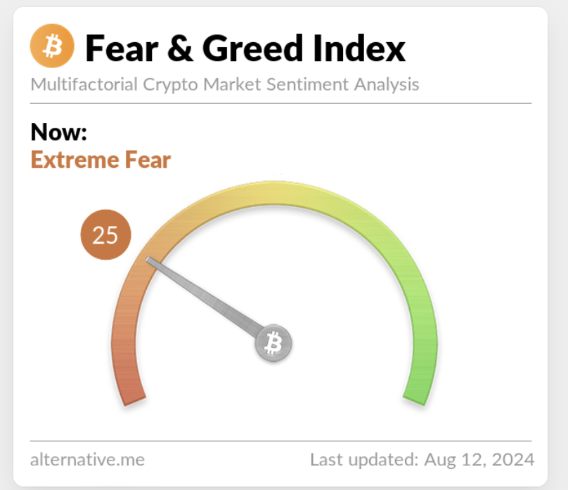 cryptorover's tweet image. The #Bitcoin market sentiment is now: ''Extreme Fear''.

I'm bullish.