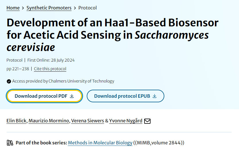 Read more about the methodology for developing a TF-based biosensor for acetic acid sensing, and how robustness quantification of a mutant library reveals genetic markers in yeasts.
link.springer.com/article/10.118…
link.springer.com/protocol/10.10…