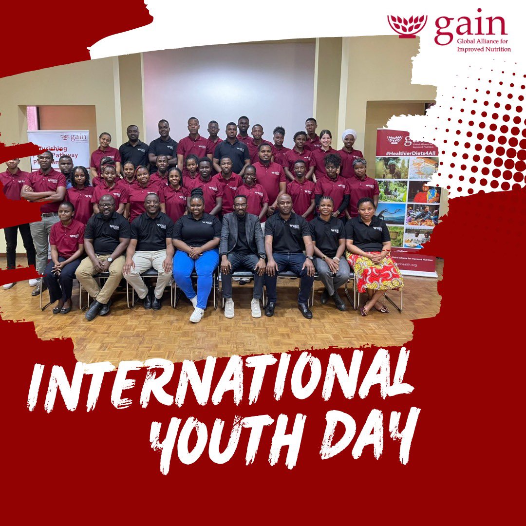 GAIN_TANZANIA's tweet photo. On this International Youth Day, #GAINTZ celebrates the power of young agripreneurs who are transforming the future of nutrition. Your innovative spirit and dedication are driving healthier diets for all! Together, we’re building a stronger, healthier world #Act4food https://t.co/qGHrLbzZMx