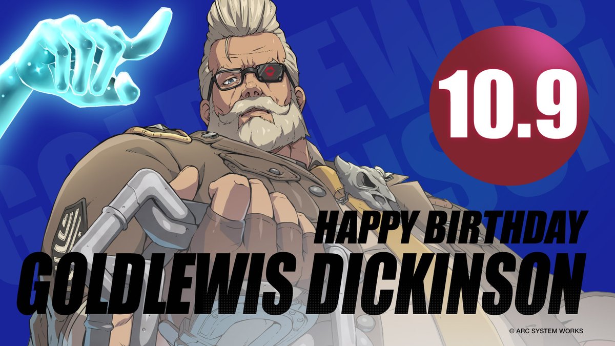 ／ 
🎉ゴールドルイス バースデー🎉
＼

本日10月9日はゴールドルイス＝ディキンソンの誕生日です🎂
ぜひ一緒にお祝いしましょう💪

#Goldlewis_Birthday #ギルティギア #GGST