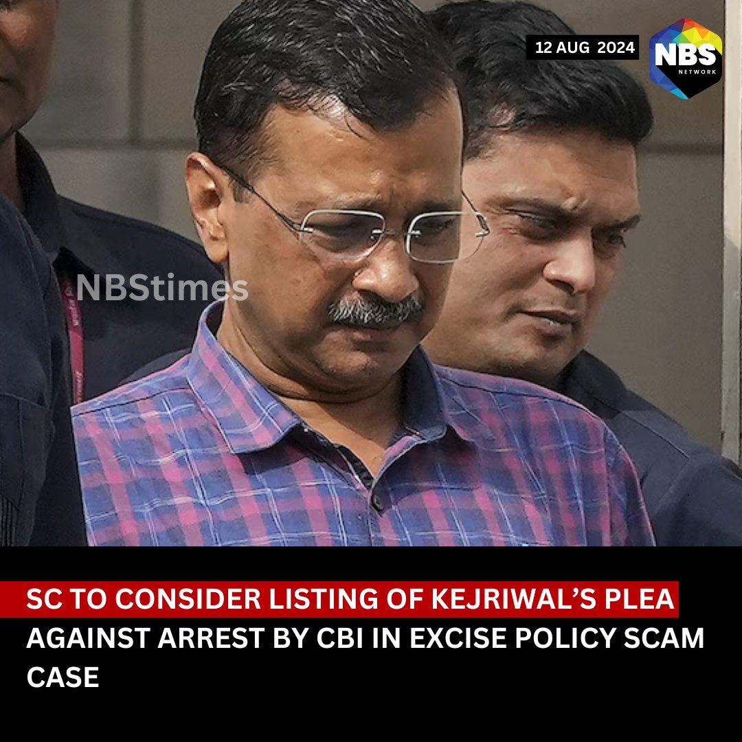 nbsamerica's tweet image. The Supreme Court will hear Chief Minister Arvind Kejriwal's plea challenging the Delhi High Court's ruling on his CBI arrest.
#arvindkerjiwal #supremecourtofindia #policyscam #nbsnetworks